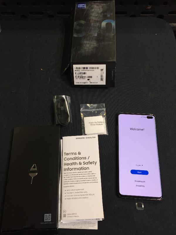 Photo 2 of Samsung Galaxy S10+, 128GB, Ceramic Black - Unlocked (Renewed Premium)
(MISSING CHARGER BLOCK, MISSING PIECE OF BOX, DAMAGES TO BOX)