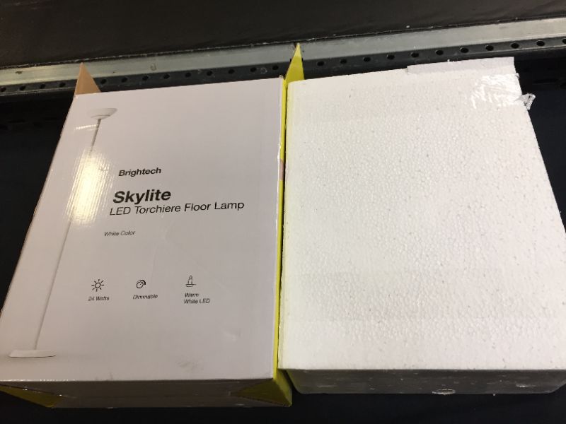 Photo 2 of Brightech SkyLite 3,000K LED High Lumen Smart Uplight Torchiere Standing Floor Lamp with Built-in Dimmer Switch, Corded, White