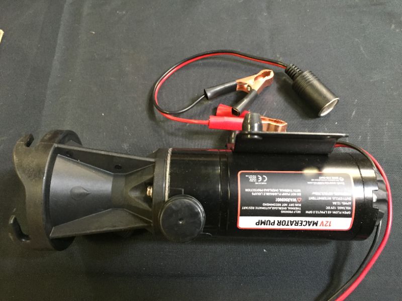 Photo 1 of 12V RV Portable Macerator Pump, RV Macerator Pump, RV Waste Pump, RV Sewage Pump, 12GPM Suction 3.2 feet Lift 10 feet, Suitable for RV Waste Processing
(MISSING HARDWARE, DAMAGES TO BOX)