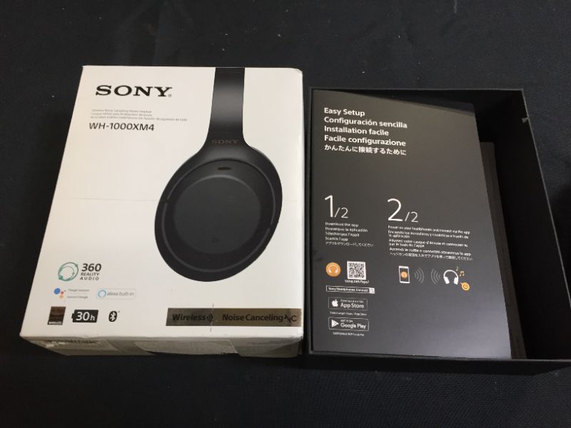 Photo 3 of Sony WH-1000XM4 Wireless Premium Noise Canceling Overhead Headphones with Mic for Phone-Call and Alexa Voice Control, Black
