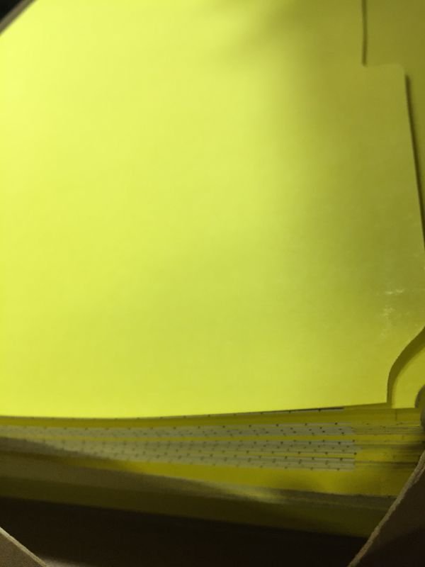 Photo 3 of Pendaflex Two-Tone File Folders, 1/3 Cut Top Tab, Legal, Yellow, Light Yellow, 100/Box (DAMAGES TO BOX)