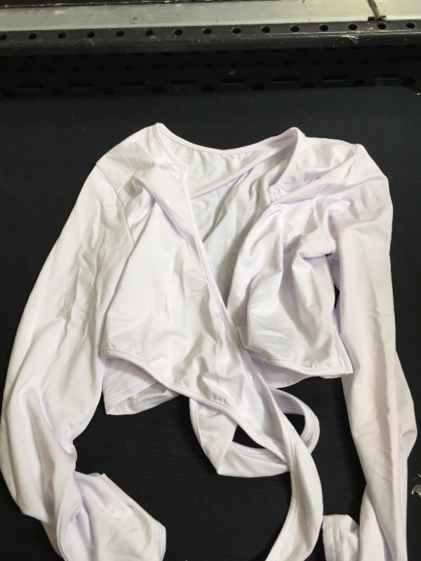 Photo 1 of BORIFLORS Women's Tie Up Crop Top Short Sleeve Deep V Neck Casual Basic T Shirt
