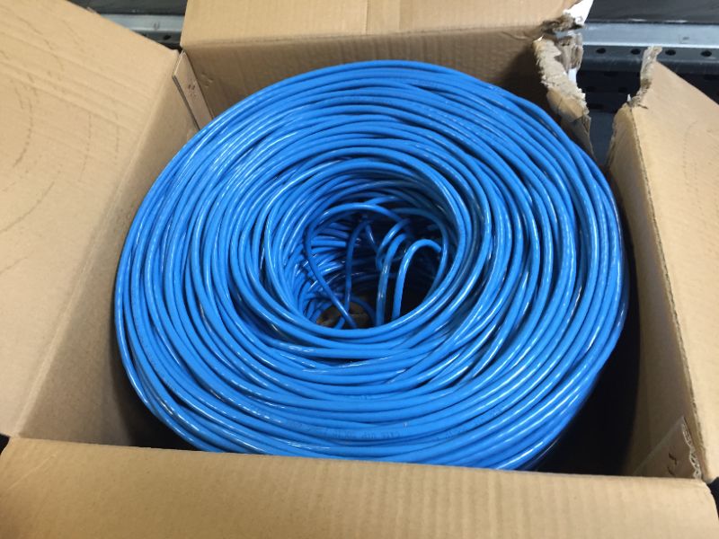 Photo 4 of Dripstone Cat6 1000ft UTP Solid Cable 23AWG LAN Network Ethernet RJ45 WIRE, Blue (MISSING SOME)
