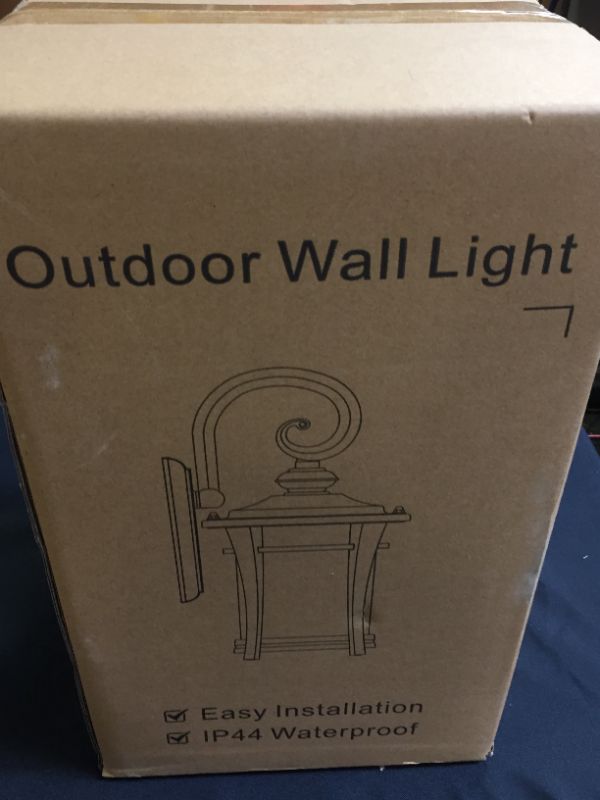 Photo 4 of Exterior Light Fixture Wall Mount 13.68" H Outdoor Porch Light for House, with Clear Seeded Glass Shade, Anti-Rust Aluminum Wall Lantern Waterproof Outside Wall Sconces for Garage, Doorway
