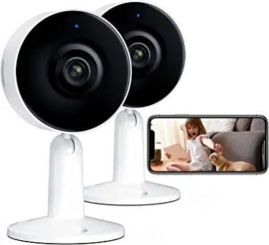 Photo 1 of Arenti 1080P HD Indoor Security Camera Baby Monitor, WiFi Nanny Camera, Wide Angle Pet Camera, Night Vision, 2-Way Audio, AI Human Motion&Sound Detection, Compatible with Alexa and Google (White 2PC)
