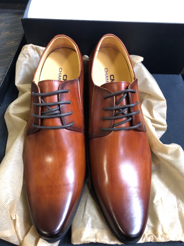 Photo 2 of CHAMARIPA Men's Oxford Height Increasing Elevator Shoes Tuxedo Dress Shoes Genuine Leather 3.15'' Taller H62D11K011D. SIZE 250