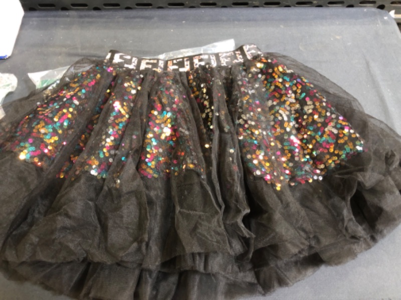 Photo 2 of Dressystar Sequin Dress for Women Elastic Tulle Tutu Mini Skirts Petticoat Princess Ballet Party SkirT. SIZE S 
