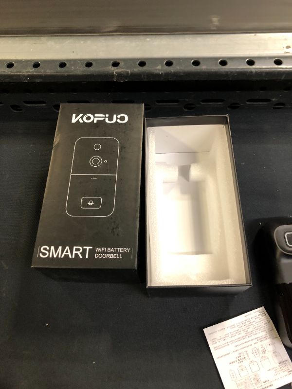 Photo 3 of KOPUO Video Doorbell Camera - 1080P Indoor Wireless Cam - 2-Way Audio Intercom - WiFi Motion Detection Alerts - Rechargeable Battery - IR Night Vision - IP66 Waterproof - 32G Card/Cloud Storage
(MISSING BATTERIES)