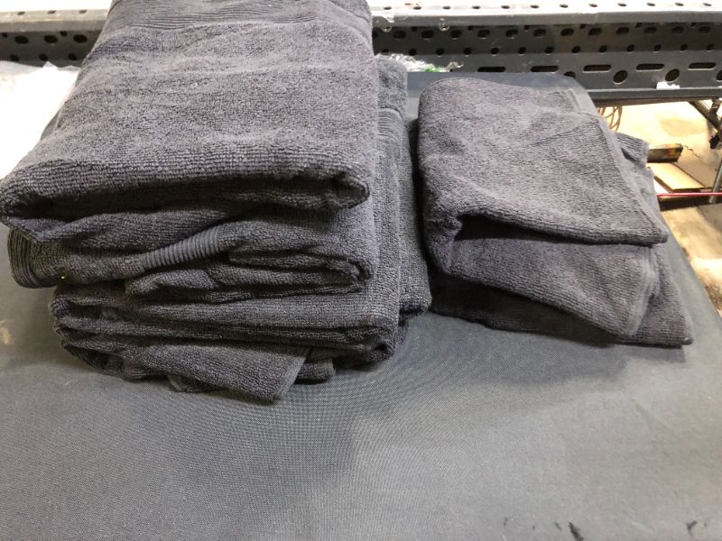 Photo 1 of ***BLACK***Elvana Home 4 Pack Bath Towel Set 7 PCS