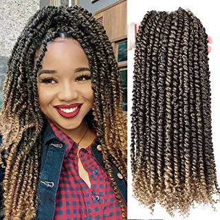 Photo 1 of 
Roll over image to zoom in
Silike Passion Twists Braiding Hair, Crochet hair Passion Twist (12 Roots/Pack, 6 Packs) Pre-twist Passion Twist Hair for Black Women (18 inch, T27)