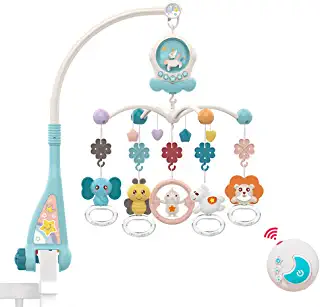 Photo 1 of Eners Baby Musical Crib Mobile with Night Lights and Rotation, Rattles, Remote Control,Comfort Toys for Newborn Infant Boys Girls Toddles (Green)
