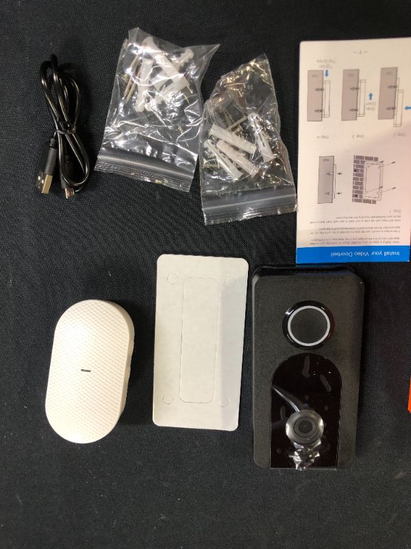 Photo 2 of Wireless Doorbell Camera 1080P with Chime, Video Doorbell Camera with PIR Motion Detection, Wi-Fi Smart Door Bell with Cloud Service, IP65 Waterproof, 2-Way Audio, Clear Night Vision
