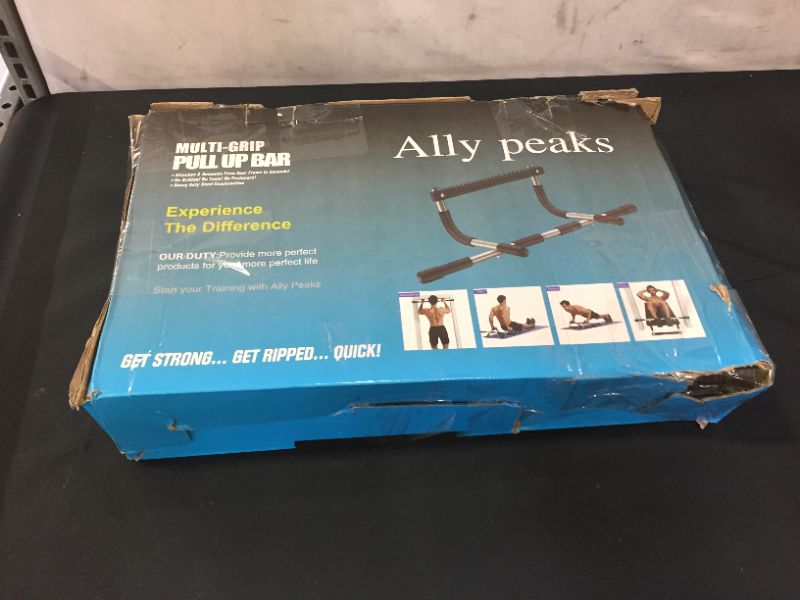 Photo 2 of Ally Peaks Pull Up Bar for Doorway Thickened Steel Max Limit 440 lbs Upper Body Fitness Workout Bar Multi-Grip Strength for Doorway Indoor Chin-Up Bar Fitness Trainer for Home Gym Portable