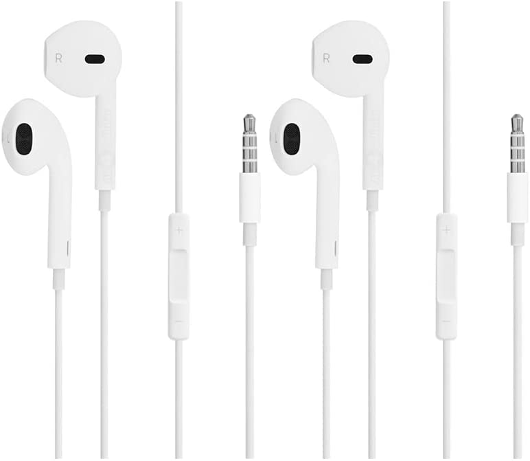 Photo 1 of 2 Pack Apple Earbuds [Apple MFi Certified] Headphones Earphones with 3.5mm Wired in Ear Headphone Plug(Built-in Microphone & Volume Control) -White
