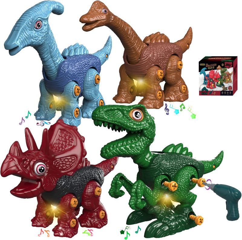 Photo 1 of Dinosaur Toys for Kids 3-5 , Take Apart Dinosaur Toys with Screwdriver for Boys Girls Age 5-7, Construction Engineering Play Kit Building Educational STEM Learning for Children Birthday Present --- FACTORY SEALED ----
