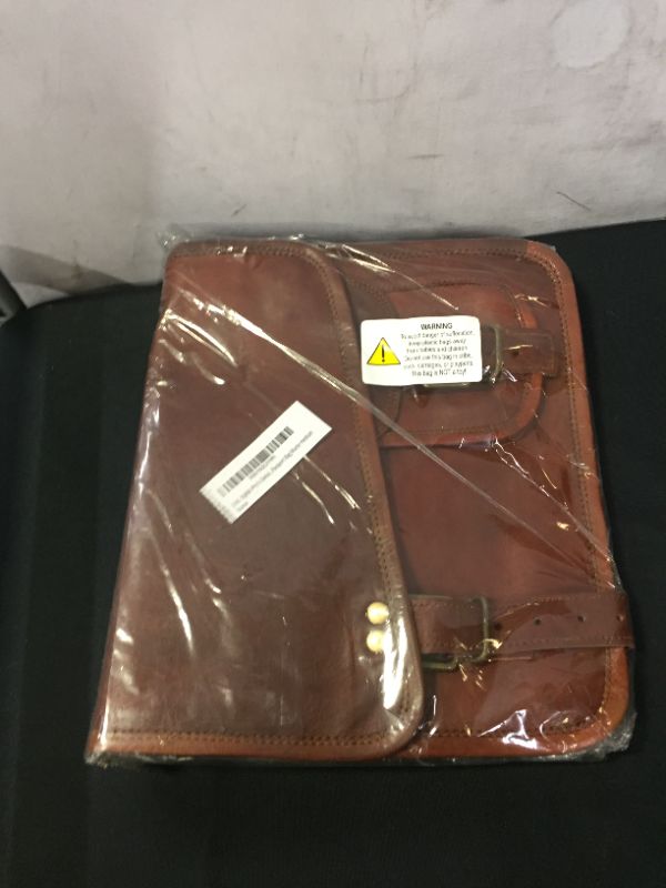 Photo 2 of DHK- Stylish Men's Genuine Leather Brown Shoulder Messenger Passport Bag Murse medium
