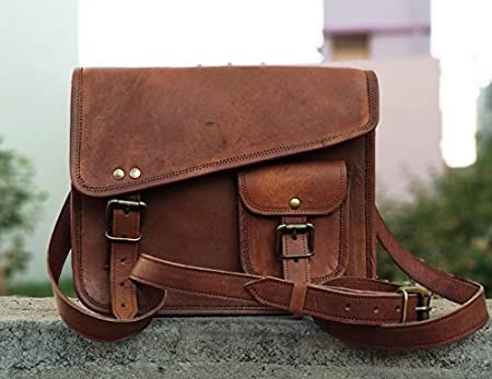 Photo 1 of DHK- Stylish Men's Genuine Leather Brown Shoulder Messenger Passport Bag Murse medium
