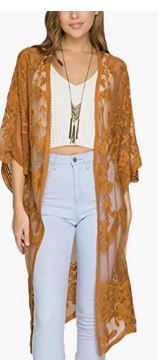 Photo 1 of Bsubseach Women Sexy Open Front Beach Cover Up See Through Kimono Cardigan ONE SIZE 
