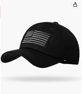 Photo 1 of American Flag Hat Men Women Adjustable USA Baseball Cap Low Profile Plain Dad Hat Outdoor Ball Cap
