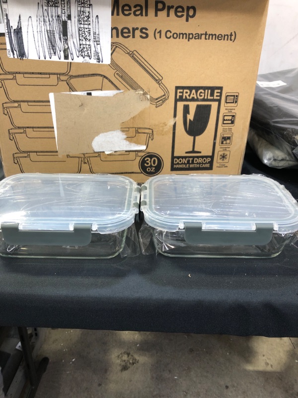 Photo 1 of 8-Pack GLASS MEAL PREP CONTAINERS 