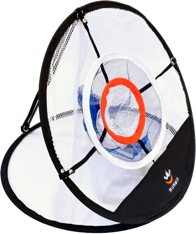 Photo 1 of AVAWIN Golf Chipping Net Indoor/Outdoor Golf Practice Net Foldable Easy to Carry Swing Practice Improve Accuracy Pop-Up Golf Training Net Round Golf Swing Training Net
