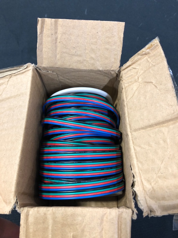 Photo 2 of C-able 100ft(30.5m) 22 AWG 4Pin RGB Wire Extension Cable with Spool