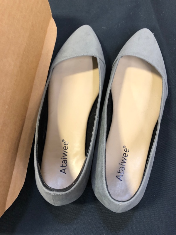 Photo 2 of Ataiwee Women's Ballet Flats - Soft Pointed Toe Suede Classic Flat Shoes. SIZE 8