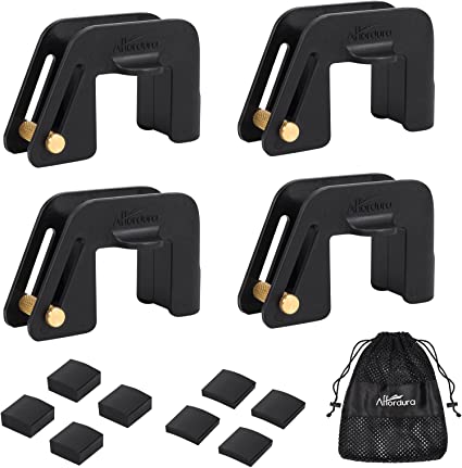 Photo 1 of Affordura Boat Fender Clips for 1-1.5 Inch Pontoon Rail Boat Bumper Clips with 8 Pads Boat Fender Holders Pontoon Fender Clips 