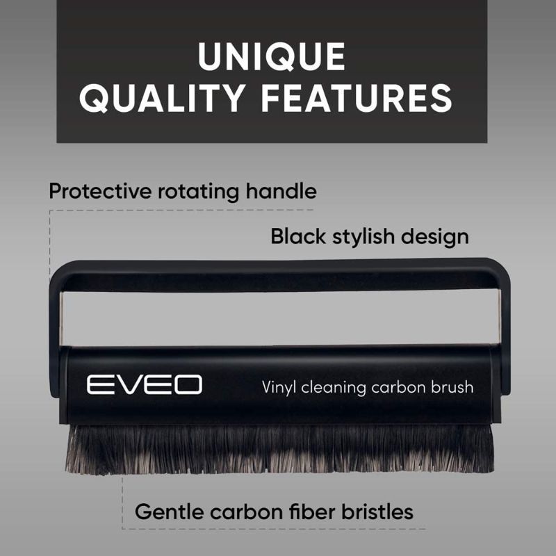 Photo 2 of Premium Anti Static Vinyl Record Brush -Vinyl Brush Carbon Fiber Bristles Cleaning Brush for Records | Vinyl Record Cleaner Brush + Stylus Cleaner for Record Needles | Record Player & Turntable Care