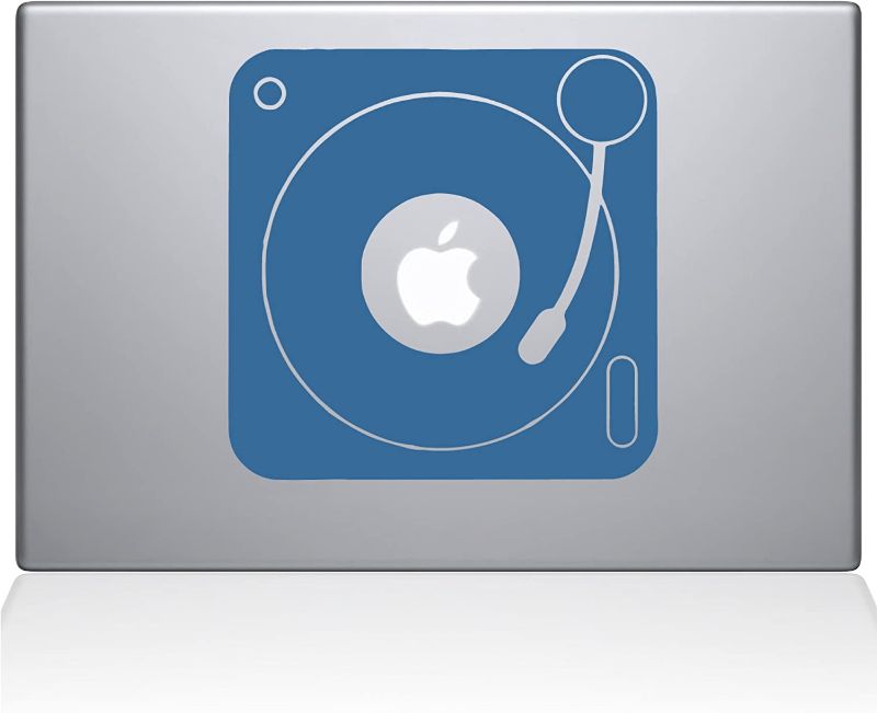 Photo 1 of The Decal Guru 2083-MAC-15X-LB Turn Table Decal Vinyl Sticker, Light Blue, 15" MacBook Pro (2016 & Newer)