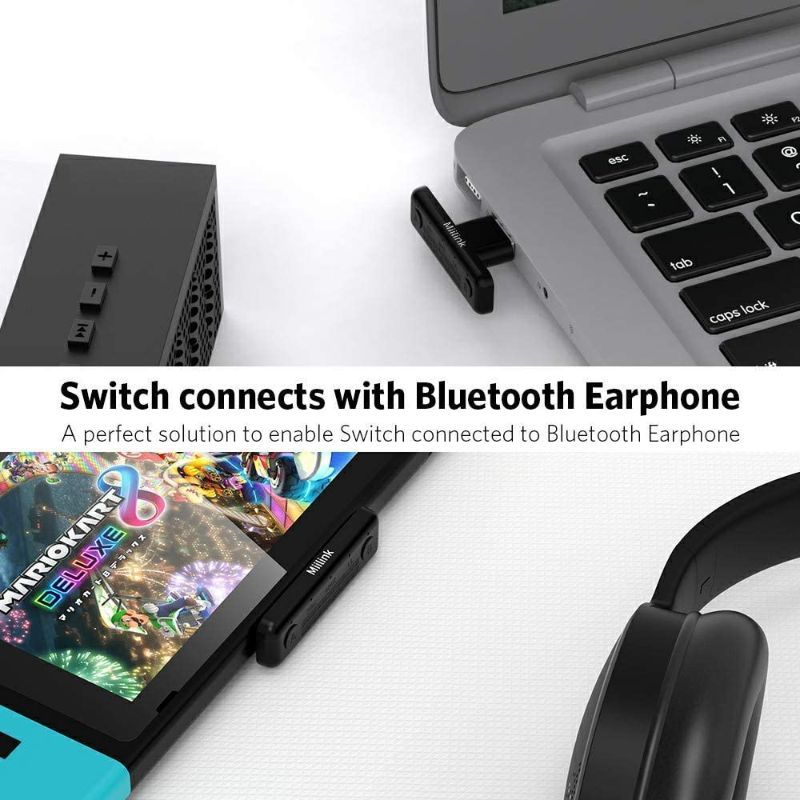 Photo 3 of 1Mii Mini Bluetooth Adapter for Nintendo Switch/PS5/PC, Bluetooth 5.0 Audio Transmitter, Dual Pairing with Low Latency for Bluetooth Headsets Speakers