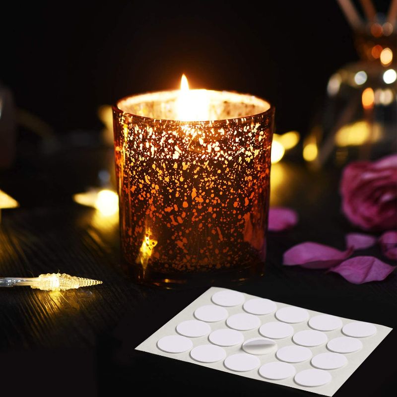 Photo 4 of 1000Pcs Candle Wick Stickers, Removable Strong Double Sided Adhesive, Heat Resistant Double Sided Adhesive, Widely Used in Candle Making or Various Decorations (1000) , 3PCS 