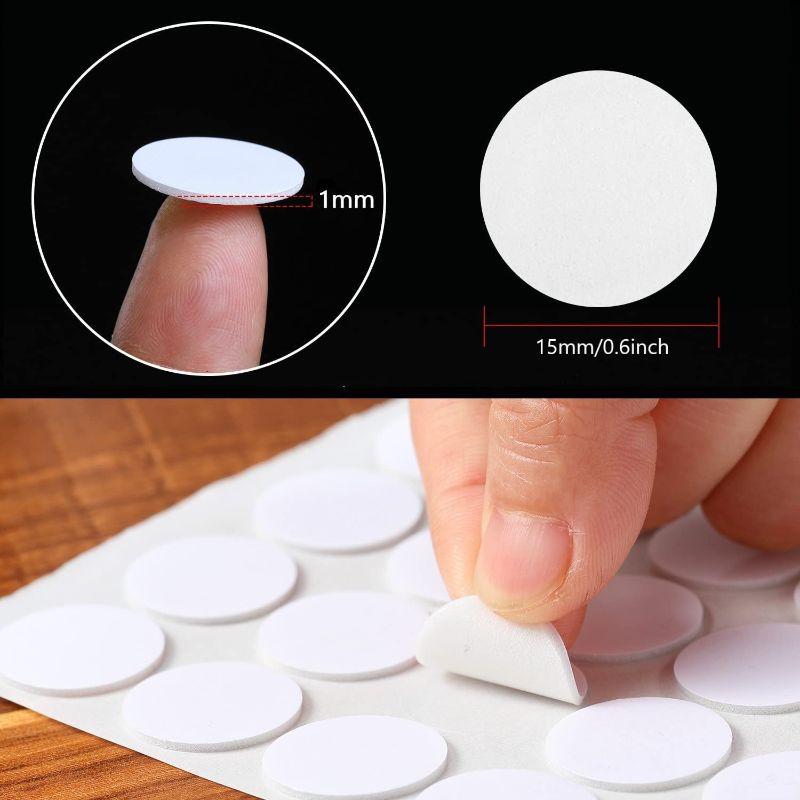 Photo 2 of 1000Pcs Candle Wick Stickers, Removable Strong Double Sided Adhesive, Heat Resistant Double Sided Adhesive, Widely Used in Candle Making or Various Decorations (1000) , 3PCS 