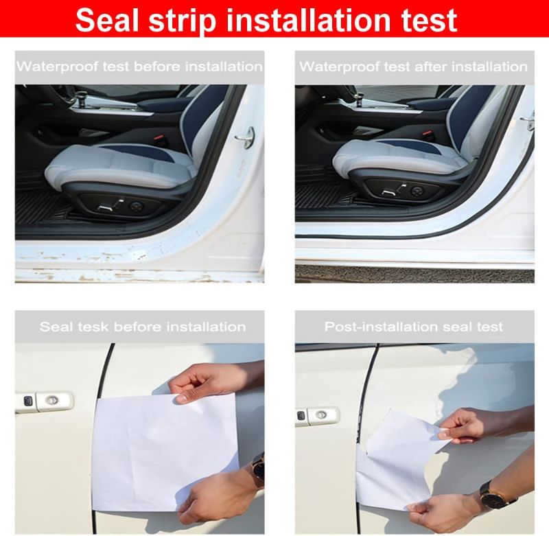 Photo 4 of Automotive Universal Self Adhesive D-Shape Door Seal soundproofing Noise, Self-Adhesive Backing Seals Large Gap,0.394" Height X 0.275" Width, Car Motor Auto Door Rubber Weather Stripping (10FEET)