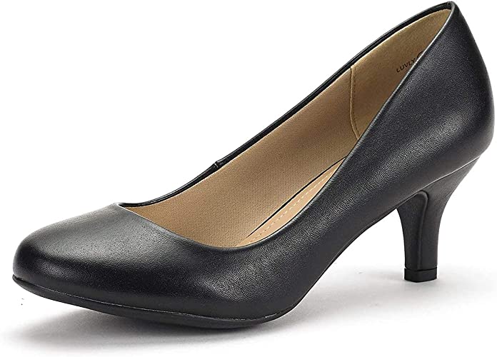 Photo 1 of DREAM PAIRS Women's Luvly Bridal Wedding Party Low Heel Pump Shoes
 SIZE 12 BLACK