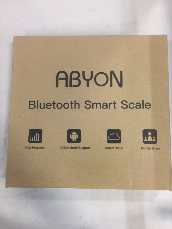 Photo 2 of ABYON Bluetooth Smart Bathroom Scale for Body Weight Digital Body Fat Scale,Auto Monitor Body Weight,Fat,BMI,Water, BMR, Muscle Mass with Smartphone APP,Fitness Health Scale
