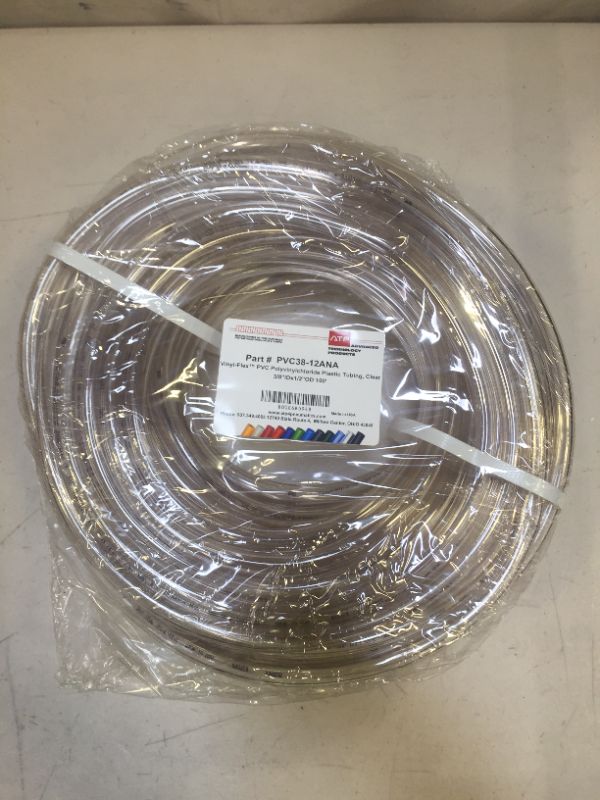 Photo 1 of ATP Vinyl-Flex PVC Food Grade Plastic Tubing