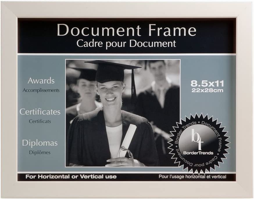 Photo 1 of BorderTrends Echo 8.5x11-Inch Document Wall Frame, Simply White