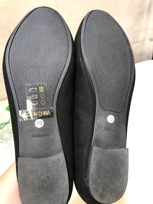Photo 1 of ATAIWEE WOMEN'S SLIP ONS , DRESS SHOE FLATS, IN BLACK. SIZE 10