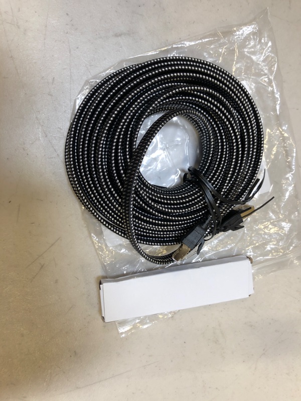 Photo 1 of Cat 8 Ethernet Cable 40 ft, Nylon Braided High Speed Heavy Duty Cat8 Network LAN Patch Cord, 40Gbps 2000Mhz SFTP RJ45 Flat Internet Cable Shielded in Wall, Indoor&Outdoor for Modem/Router/Gaming/PC