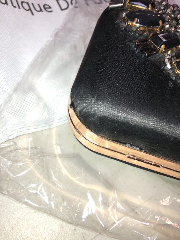 Photo 5 of Elegant Beaded Clutch Purses for Women Evening Bag Wedding Rhinestone Handbag