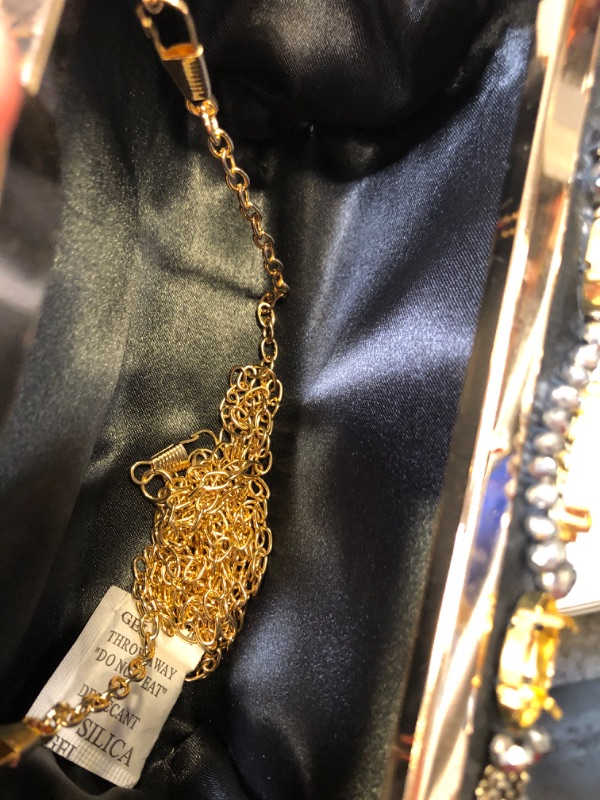 Photo 3 of Elegant Beaded Clutch Purses for Women Evening Bag Wedding Rhinestone Handbag
