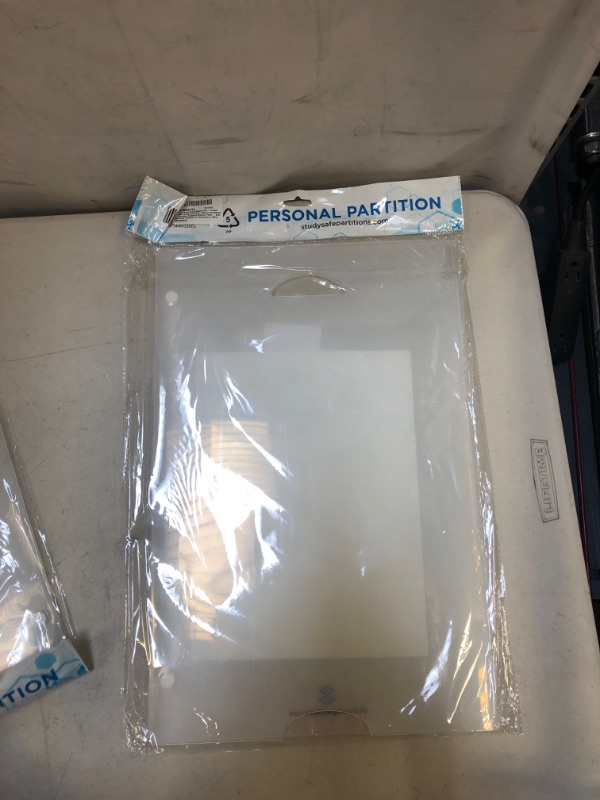 Photo 2 of Sneeze Guard Desk Shield PPE - Plastic Divider Screen for Desk