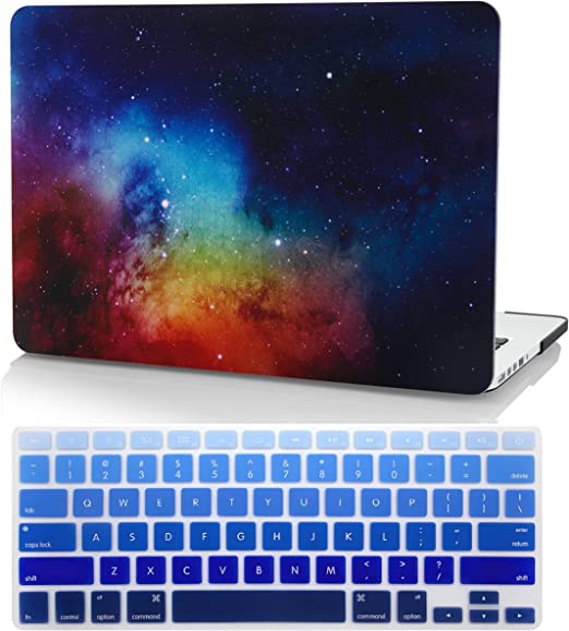Photo 1 of KECC Compatible with MacBook Air 13 inch Case 2022 2021 2020 Release A2337 M1 A2179 Retina Display + Touch ID Protective Plastic Hard Shell + Keyboard Cover (Night Dream)
