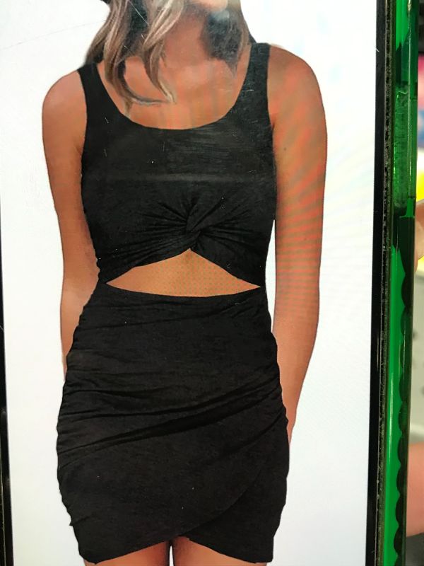 Photo 1 of ZALALUS WOMENS SEXY TWIST FRONT CLUB PARTY DRESS BLACK XXL