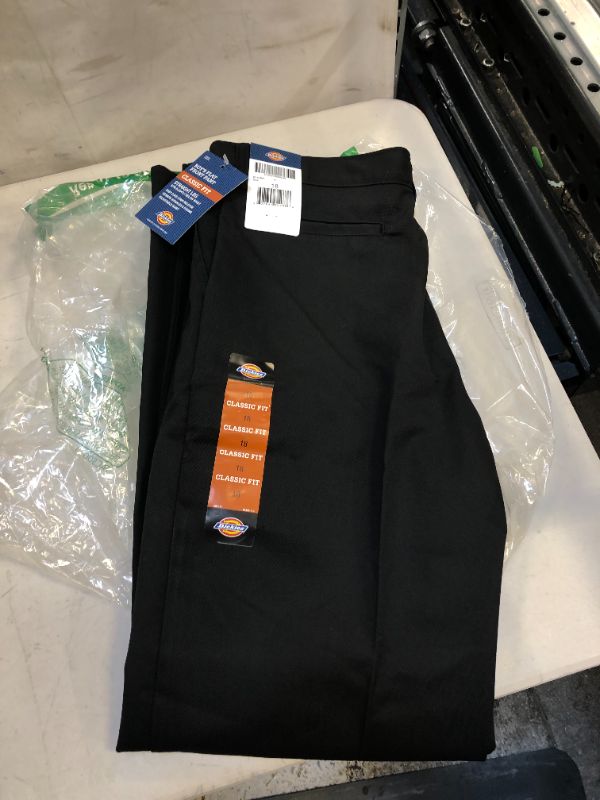 Photo 2 of Dickies Boys School Uniform Classic Fit Straight Leg Flat Front Pants, Sizes 18