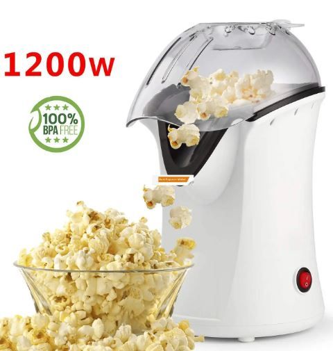 Photo 1 of 1200W Popcorn Maker, Popcorn Machine, Hot Air Popcorn Popper Healthy Machine No Oil Needed
