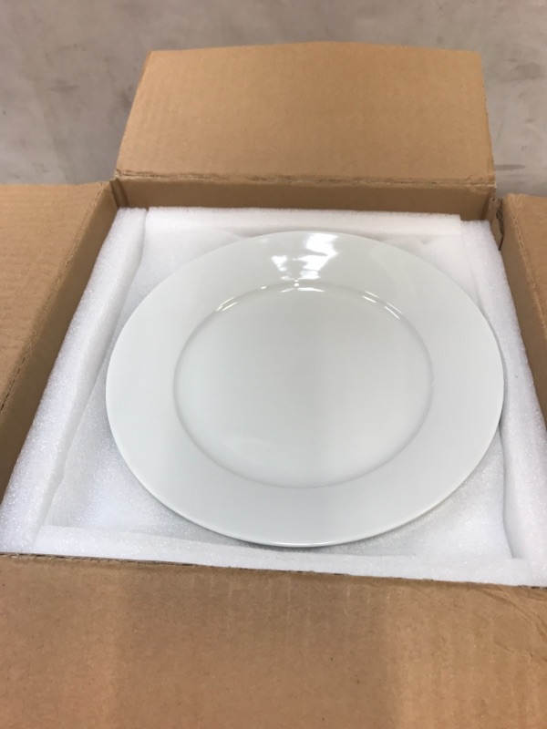 Photo 3 of amHomel 12-Piece White Porcelain Dinner Plates