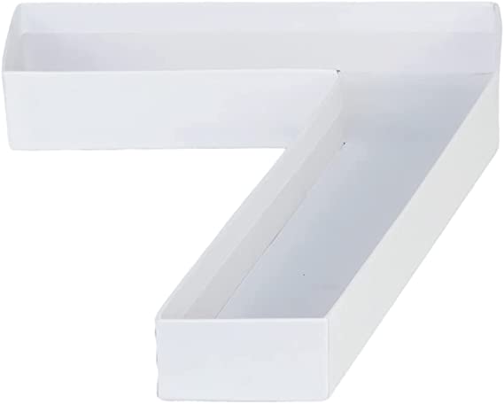 Photo 1 of 8" Small Fillable Cardboard Number Shaped Mache Kids (White, 7)