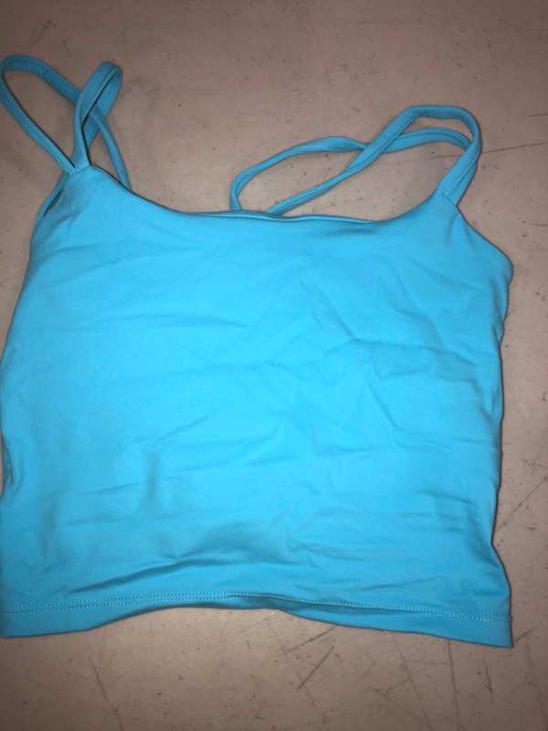 Photo 1 of Aoxjox Women's Workout Sports Bras Fitness Padded Backless Yoga Crop Tank Top Twist Back Cami, SIZE S